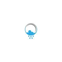 Rainy cloud logo icon concept vector