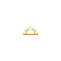 plantilla de icono de logotipo de sol vector