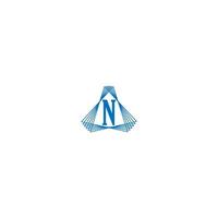 logotipo de la letra n en diseño de color azul vector