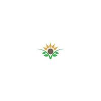 Sun Flower logo icon concept vector