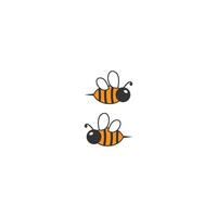 Bee logo icon creative design vector