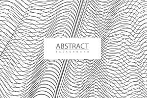 Abstract black and white wavy line background vector