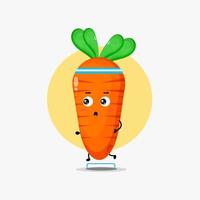 Funny carrot character running competition vector