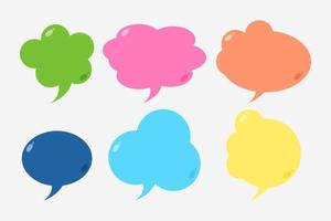 Colorful speech bubble design vector