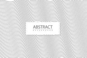 Abstract black and white wavy line background elegant vector