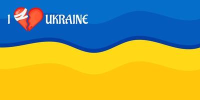Pray for ukraine and ukraine flag praying concept vector
