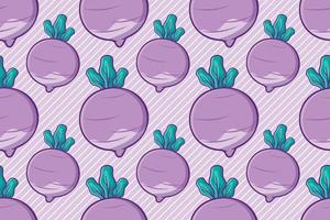 turnip vegetable seamless pattern vector illustration