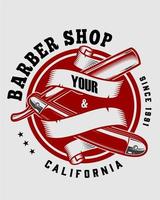 diseño de vector de logotipo para barbería