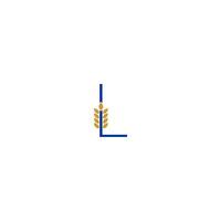 Letter L combined with wheat icon logo design vector