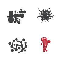 logotipo bacteriano plantilla vector símbolo naturaleza