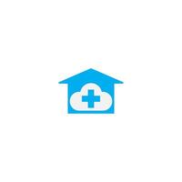 Cloud home care concept logo icon vector