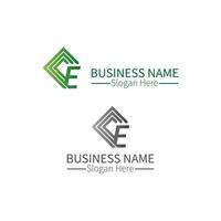 Letter E  square logo icon vector