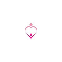 icono del logotipo de atención comunitaria de amor vector