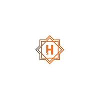 diseño de letras del logotipo cuadrado h vector