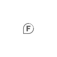 concepto de diseño plano de icono de logotipo de letra f vector
