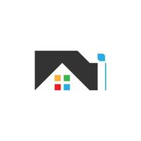 Letter I  logo Icon for house, real estate vector