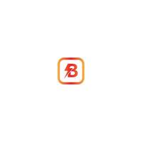 Lightning Letter B logotype gradient color vector