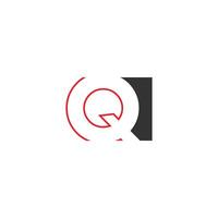 Letter Q on square design vector