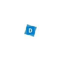 Letter D  logotype in blue color design concept vector