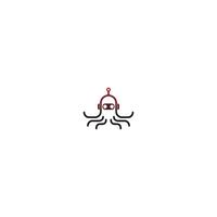 vector de icono de logotipo de pulpo