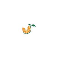 Orange fruit logo illustration vector