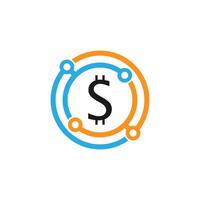 concepto de diseño de icono de moneda criptográfica vector