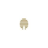 logotipo de panal, concepto de diseño de icono de logotipo de miel de hoja vector