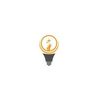 Light bulb lamp  idea logo icon vector