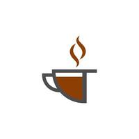 concepto de logotipo de letra t de diseño de icono de taza de café vector