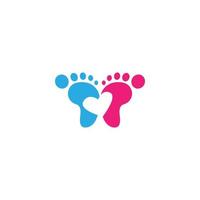 Footsteps logo icon design template vector