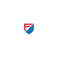 Letter F with a shield logo vector