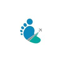 Footsteps logo icon design template vector