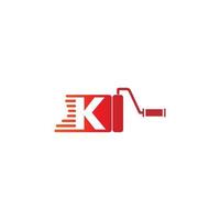 Paint logo letter K  design vector