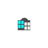 House windows logo icon vector