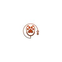 Dog footprint logo Community icon design concept vector