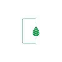 Leaf icon logo template vector