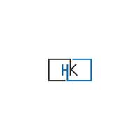 concepto de diseño de letra de logotipo hk vector