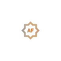 Square AF  logo letters design vector