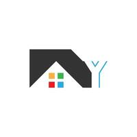 Letter Y  logo Icon for house, real estate vector