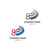 Number 8 Logo Business Template Vector