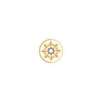 Sun Flower logo icon concept vector