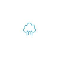 Rainy cloud logo icon concept vector