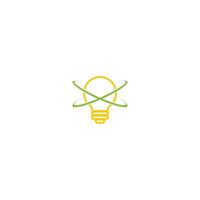 Light bulb lamp  idea logo icon vector