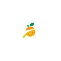 Orange fruit logo illustration vector