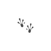 Hand frog print logo icon vector