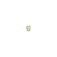 letra u y lámpara, logotipo de bulp vector