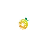 Orange fruit logo illustration vector