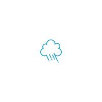 Rainy cloud logo icon concept vector