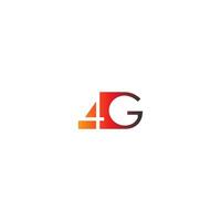 Letter 4G logo combination vector
