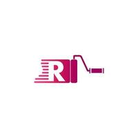 Paint logo letter R  design